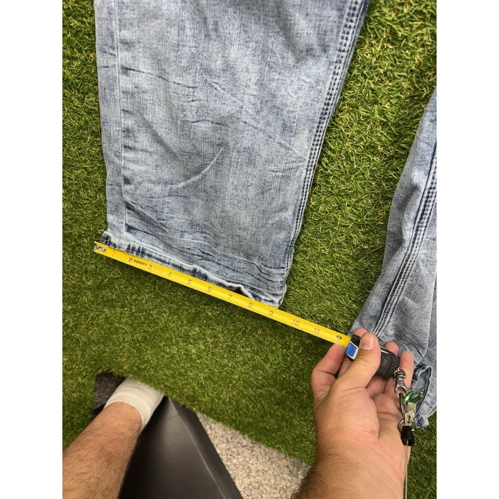BKE Jake Jeans Mens 38x36 Bootleg Light Wash Denim Classic Casual Workwear